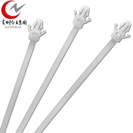 Geneni (General) pin-type nylon cable ties, car cable ties, aircraft head fixed buckles, line straps, 1000 pieces of electrical materials accessories, white pin-type - 2.5*110mm