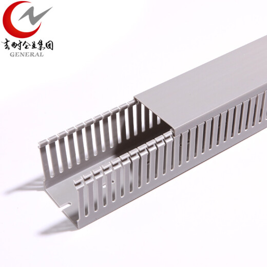 Geneni GeneralGW-PVC cable trough cable tray insulated cable trough 1 meter each 10 pieces packaging electrical accessories gray GW-100*80