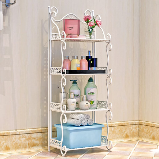 
Worm-style bathroom storage rack Floor-standing bathroom washbasin rack Toilet and kitchen storage rack layer rack z675 Z673-3 floor white