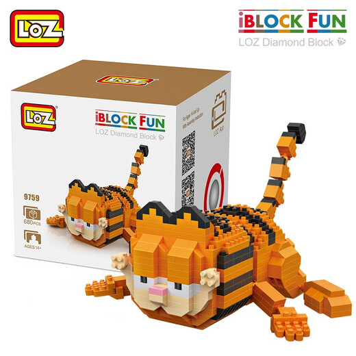 Lizhi (Loz) Loz Lizhi Bloques de construcción de micro-grano dibujos animados ensamblados Modelo de animales Modelo de animales Animales Regalo de cumpleaños Diy 9759 Versión de gateo