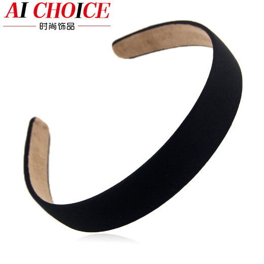 AiChoice simple wide-brimmed hairpin hairband for women with toothed hair accessories anti-slip Korean headband for women fabric headwear fashion accessories black