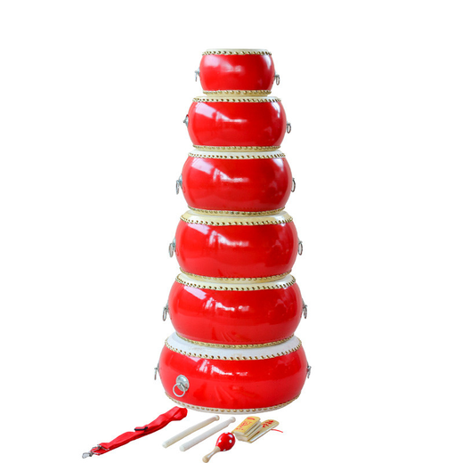 Yuma (Yu Ma) Tambour à chute de vache, petits tambours pour enfants, gros tambours, gongs, instruments de musique, tambours, tambours de guerre, batterie de tambours pour enfants toys de 10 pouces tambour 33cm * 17cm (plus de 6 ans)