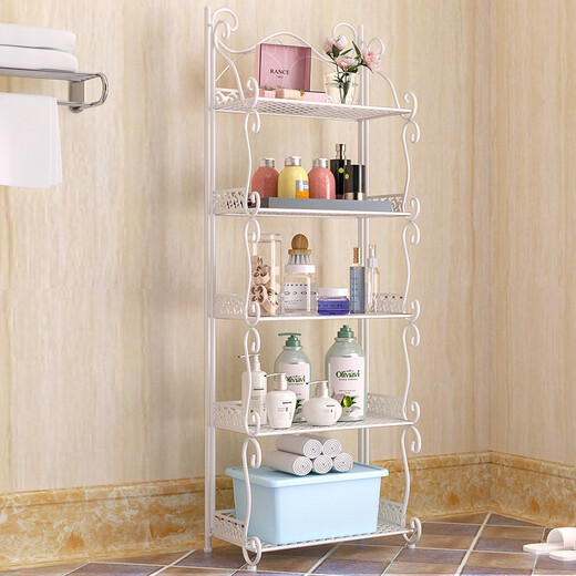 
Worm-style bathroom storage rack Floor-standing bathroom washbasin rack Toilet and kitchen storage rack layer rack z675 Z673-3 floor white