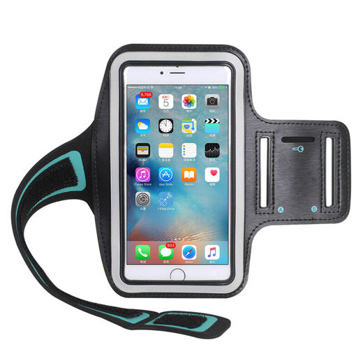 Nierke mobile phone sports armband, unisex, outdoor running, cycling, travel arm bag, wrist bag, suitable for Apple, Android, Samsung, Xiaomi, Huawei mobile phones, large size - armband - black