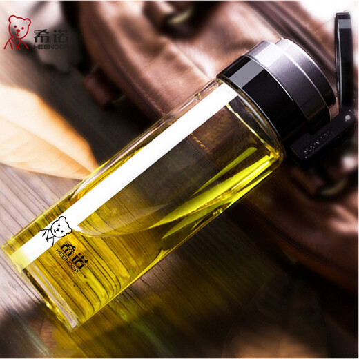 Heenoor en verre unique tasse résistante à la chaleur à l'épreuve de grande capacité tasse de thé épaissie avec anneau de levage pour hommes Tasse d'eau de voiture portable extérieure 6076-695 ml [Même modèle pour comptoir] 695 ml 1 pièce