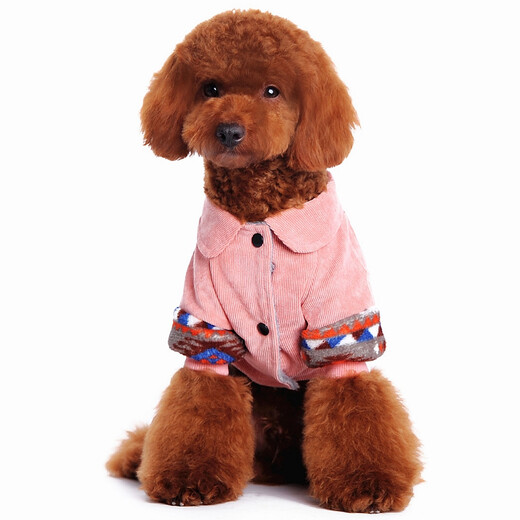 Chukchi (CHUKCHI) dog clothes pet clothing puppy clothes small four-legged autumn and winter clothing Teddy Bichon loveme warm pink L-large