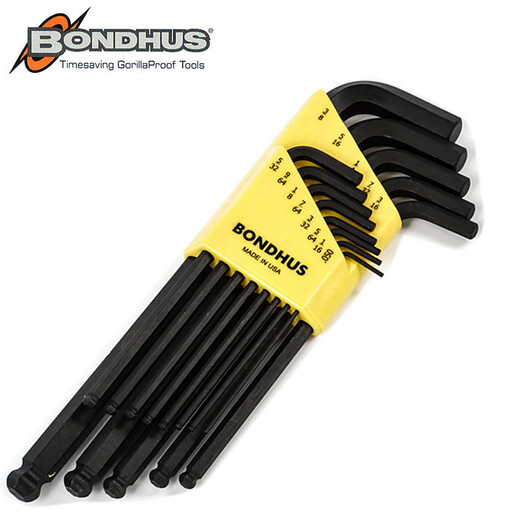 Sanqi Tiger American English Extended Ball Head Hexagon Key, шестигранный ключ, шестигранный ключ, черный набор, 12137 (0,05-3/8) английская плоская головка с 13 частями.