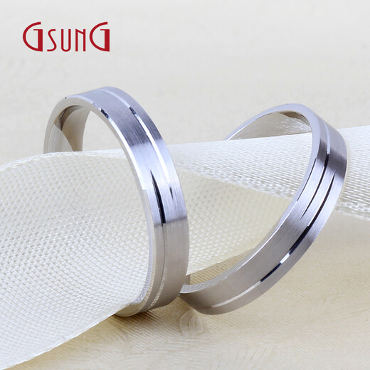 GsunG PT950 Platinum Couple Ring Platinum Men and Women Fixed Ring Inner Arc Track Ring Brushed Matte Surface Size 8-15 Width Approximately 3.5mm Contact Customer Service