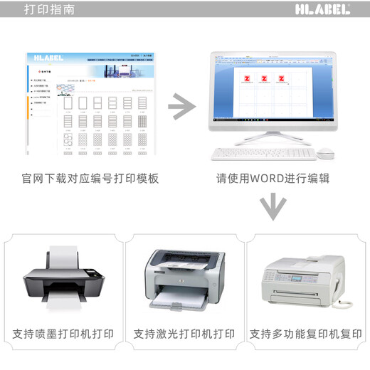 米标（HLABEL）彩色不干胶姓名贴纸hello 商务早教用名字贴打印手写自粘性标签 86X59mm 绿色728