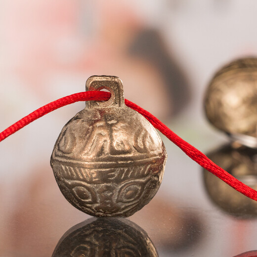 Mibei Meng Retro Crisp Tiger Head Copper Bell Pet Necklace Cat Puppy Teddy Big Dog Golden Retriever Collar Anti-lost Supplies Diameter 2.7CM Xiao Linji One Size