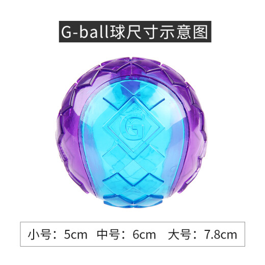 GiGwi dog toy small transparent G-Ball ball dog toy sound ball high elastic bite-resistant molar toy ball puppy small dog interactive pet toy ball