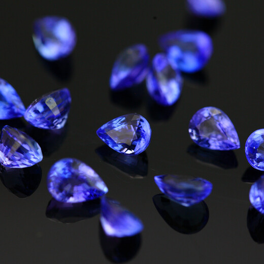 TIYA Colorful Tanzanite, loose tanzanite stone, 1-1.5ct each T001 dark blue water drop 7x5x3mm