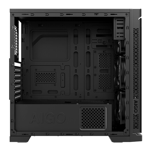 Patriot (aigo) Shadow Computer Case Desktop (with 3 luminous fans/support ATX motherboard/cellular glass panel/backline/side translucent chassis/multi-hard disk)