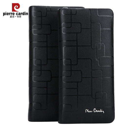 Pier Cardin Echtes Leder -Herrenhandtasche Kopfschicht Cowhide Clutch Long Herren Brieftasche Reißverschluss Handgratt große Kapazität Reißverschluss Brieftasche Spezielle Geschenkbox Verpackung klein 212*108*30mm