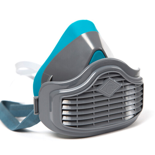 Tang Feng Silicone dustproof mask grinding and prevent industrial dust PM2.5 protective mask Woodworking electric welding labor-protective breathable decoration and cleanable mask 1502 blue + 5 pieces of activated carbon