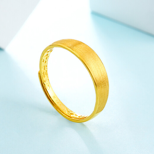 Xie Ruilin (TSL) gold wedding ring with live mouth blessing pure gold couple wedding ring YN146-YN147 (female model about 2.9 grams) labor cost is about 460 yuan