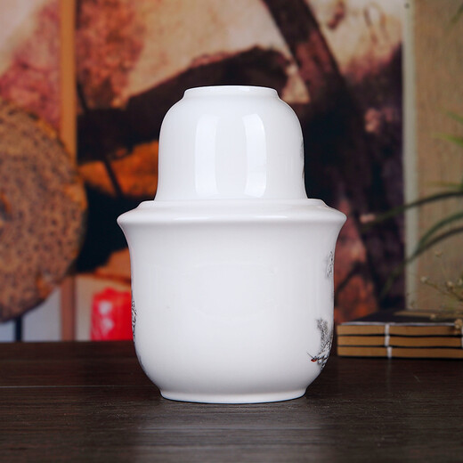 Shengtianxia Jingdezhen Ceramic Wine Set Half Jin Jin is equal to 0.5 kg, packed with wine jug, warm wine, heated wine jug, wine cup, yellow wine warmer, white wine jug, snow scene - warm wine jug - half Jin, equal to 0.5 kg, packed