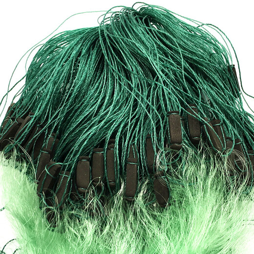 Huaiyu 1.5-3 meters high, soft green silk mesh, three-layer wire mesh, fishing net, sinking net, three-layer net, fish net, 1.5 meters, 3 fingers, 100 meters, green silk three-layer net