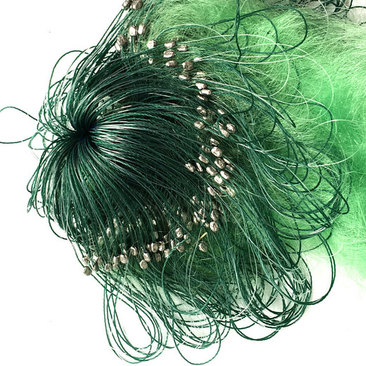 Huaiyu 1.5-3 meters high, soft green silk mesh, three-layer wire mesh, fishing net, sinking net, three-layer net, fish net, 1.5 meters, 3 fingers, 100 meters, green silk three-layer net