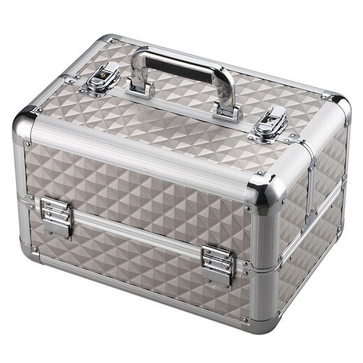 Promya cosmetic case, portable cosmetic case, large-capacity makeup and manicure tool box, embroidery hair and beauty tool box, white