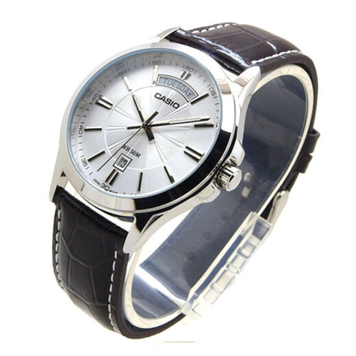 Casio (Casio) Casio (Casio) Ratio de cuarzo de negocios para hombres Ratio deportivo impermeable MTP-1381L-7av Cinturón blanco