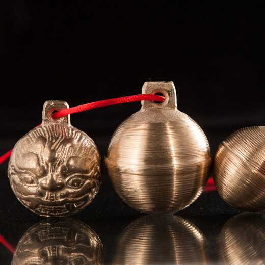 Mibei Meng Retro Crisp Tiger Head Copper Bell Pet Necklace Cat Puppy Teddy Big Dog Golden Retriever Collar Anti-lost Supplies Diameter 2.7CM Xiao Linji One Size