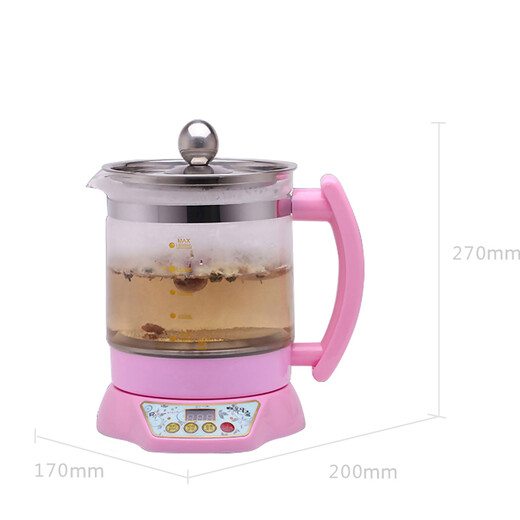 
Rongshijin SD-686 health pot adjustable power decoction pot glass electric kettle 304 stainless steel heating plate romantic powder