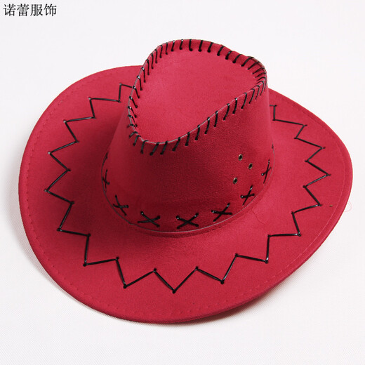 
Nozhimeng Western Cowboy Hat Performance Hat Men and Women Street Shooting Hat Outdoor Sun Hat Hip Hop Big Bride Hat NM764 Light Coffee Adult Style