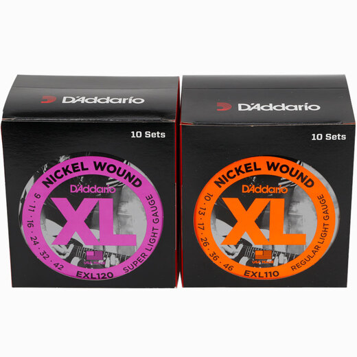 Les cordes de guitare électrique importées d'addario exl120, des cordes en acier nickelé en carbone, extrêmement douce 09-42