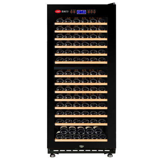 Okoer AKE-168 red wine cabinet refrigerated wine cabinet home wine cabinet constant temperature wine cabinet vertical 1.8 meters 165 bottles full layer + hidden handle