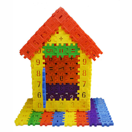 Unterrichten von Spielen der Spiele der Spiele (JWANJ) Schneeflocken, Bausteine, digitale Quadrate, Größen, Pellets, Jungen und Mädchen 2-3-6 Jahre alt, angeschlossene Kinderspielzeuge 500 Gramm