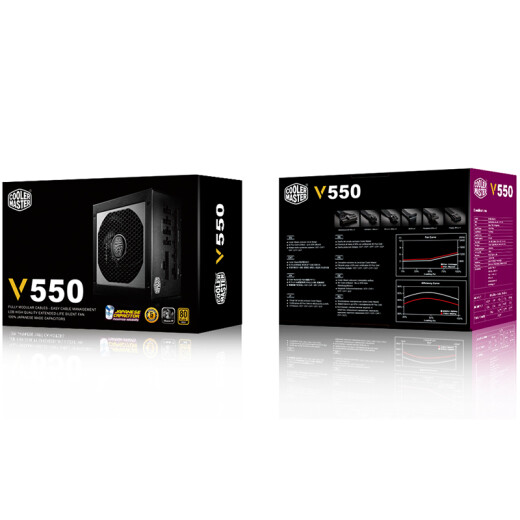 CoolerMaster rated 550WV550 gaming power supply (80PLUS gold medal/all modules/all Japanese capacitors/short body/rear cable/five-year warranty)