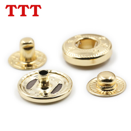 TTT Botón de cobre Cuatro piezas 831/633/655 Copper Quad Botón Chaqueta Down Botón Botón pequeño Diámetro de bronce de bronce 20 mm/32l [6 piezas]