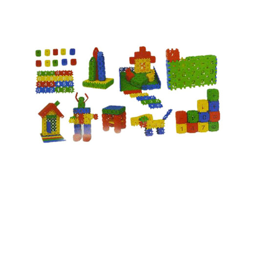 Unterrichten von Spielen der Spiele der Spiele (JWANJ) Schneeflocken, Bausteine, digitale Quadrate, Größen, Pellets, Jungen und Mädchen 2-3-6 Jahre alt, angeschlossene Kinderspielzeuge 500 Gramm