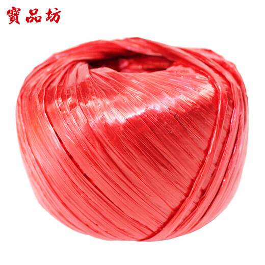 Baopinfang large roll of 100 meters plastic tear rope, packing rope, strapping rope, packaging rope, plastic rope, strapping tape, nylon rope, red (single roll)