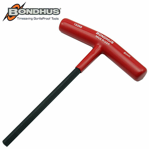 Bondhus Estados Unidos importó potente metría T en forma de T destornillador hexagonal de cabeza plana Métrica T-T-T-T-T-Tandle 15268 (6*152 mm)