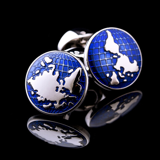 Kflk World Map Men's Cuffer Links French Shirt Sleeve Nails Chandle Couillettes Lettrage Custom K180