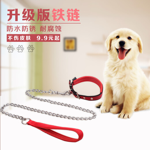 Chongwu dog chain, anti-bite and wear-resistant iron chain dog leash, small medium-sized large dog chain, dog leash, 1.2 meters non-foam ordinary model, M-suggested within 15 Jin [Jin equals 0.5 kg]
