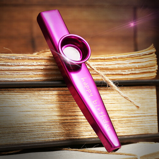 PERSEUS Metal Kazu flute with flute film Kazoo Guitar Ukulele companion card set flute children's musical instruments are simple and easy to learn Silver + 3 flute film + storage bag