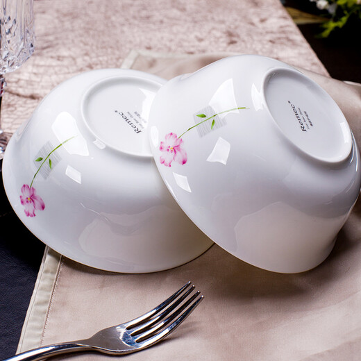 Remec bone china Huahaoyuan 6-inch noodle bowl 2 pack, rice bowl, large rice bowl, soup bowl, rice bowl, medium bowl
