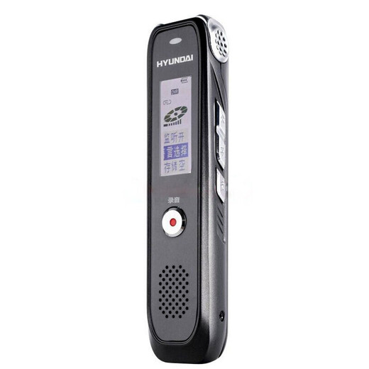HYUNDAI modern high-definition recording pen metal card portable compact high-definition long-distance professional noise reduction control external playback learning conference recording 4058+ standard 8G+16G card