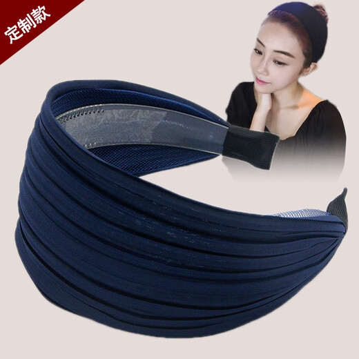 AiChoice comfortable non-slip hairpin with teeth simple hairband Korean version of the clip wide-brimmed headband temperament hair accessories women's headwear black