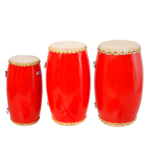 
Qibaoju Waist drum Wooden 12/14/15CM Children's adult waist drum head layer buffalo leather waist drum Professional yangko waist drum instrument Waist drum 12cm