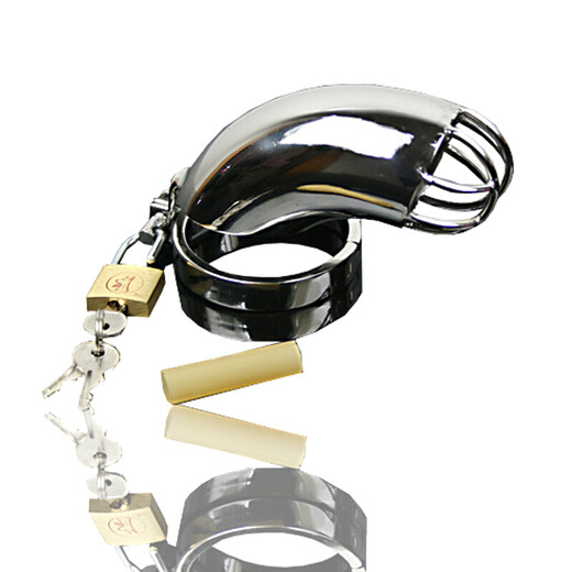 Cool Man CB3000 Serie de acero inoxidable con dispositivo de castidad Lock Lock Costity Belt Beling Equipo de hombres A035 Dispositivo de castidad de un solo anillo 44.4 mm
