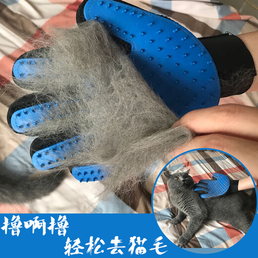 Bellega cat comb, cat gloves, cat-specific hair removal artifact, hair removal comb, pet dog hair removal, cat hair nemesis, left-hand blue