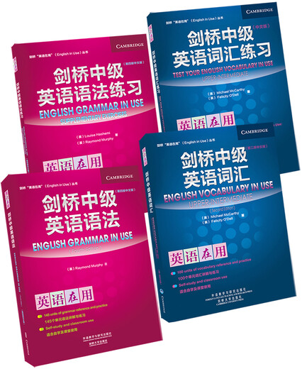 剑桥中级英语语法词汇+练习套装 中级语法及练习+中级词汇及练习（剑桥“英语在用”English in Use丛书 中文版 套装共4册）
