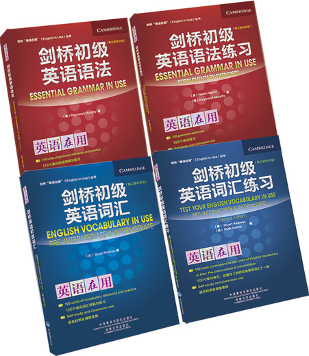 剑桥初级英语语法词汇+练习套装 初级语法及练习+初级词汇及练习（剑桥“英语在用”English in Use丛书 中文版 套装共4册）