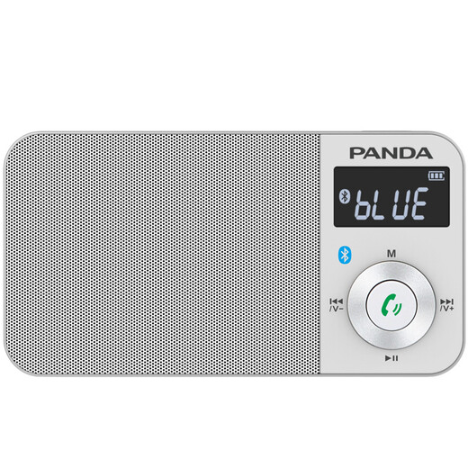 熊猫（PANDA） 6210收音机老年人充电式 插卡便携迷你袖珍蓝牙音箱TF卡锂电池老人广播半导体 白色