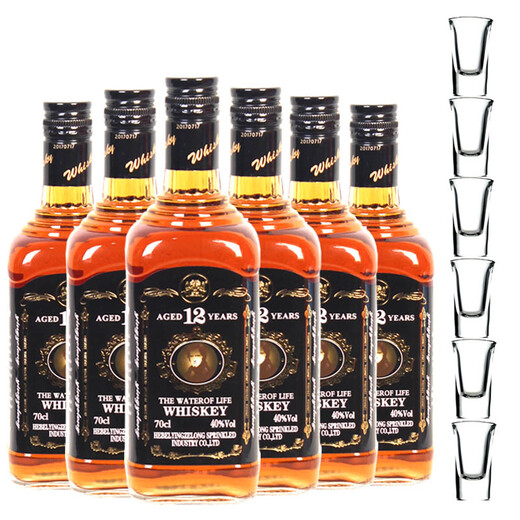 Juego de vinos extranjeros Combinación de whisky doméstico Sumai Earl Mix Whisky Seis botellas de copa de vino