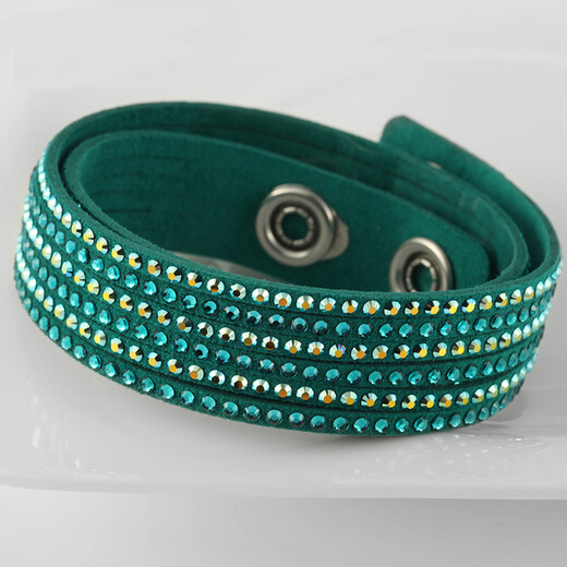 Swarovski Green Imation Crystal Button Bracelet Bracefticefief Подруга подарок подарок 5064290